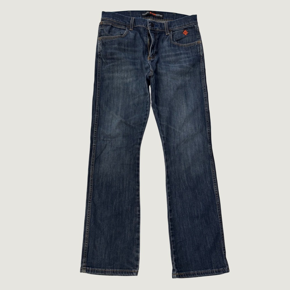 Wrangler FR Flame Resistant Jeans Mens 31x32 Dark Wash Work Pants 10FR77MPS